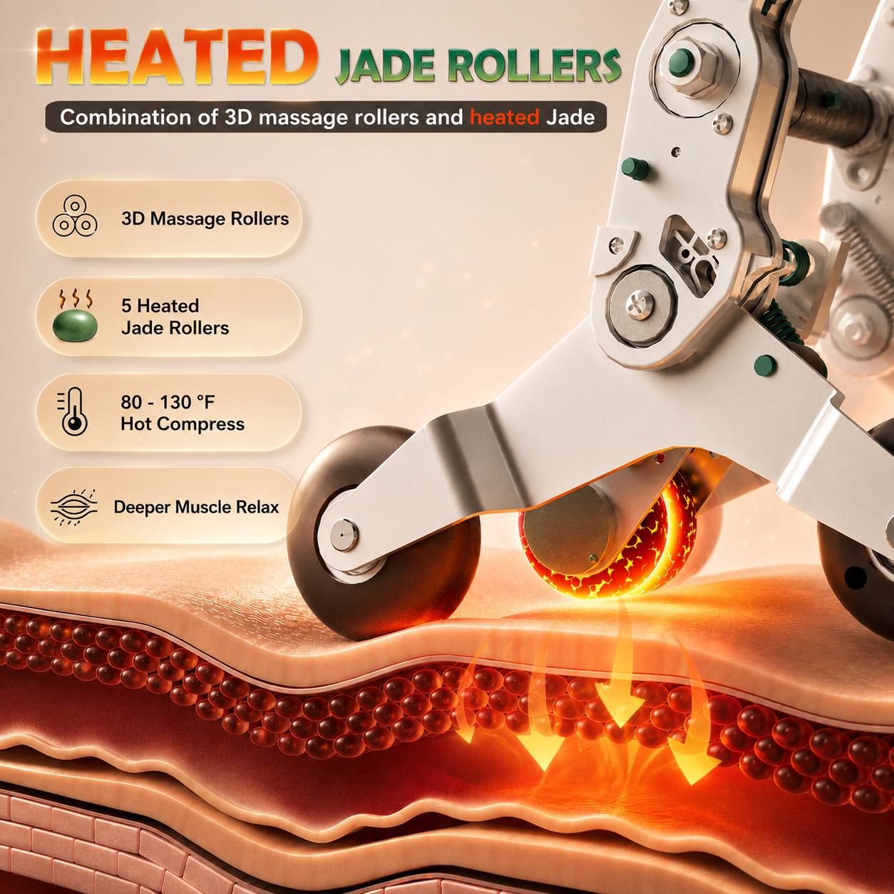 KoziSense KZ-313 Heated Jade Stone Massage Chair | 3D Full Body| Zero Gravity| Back Pain Relief| Heat Therapy (Black)