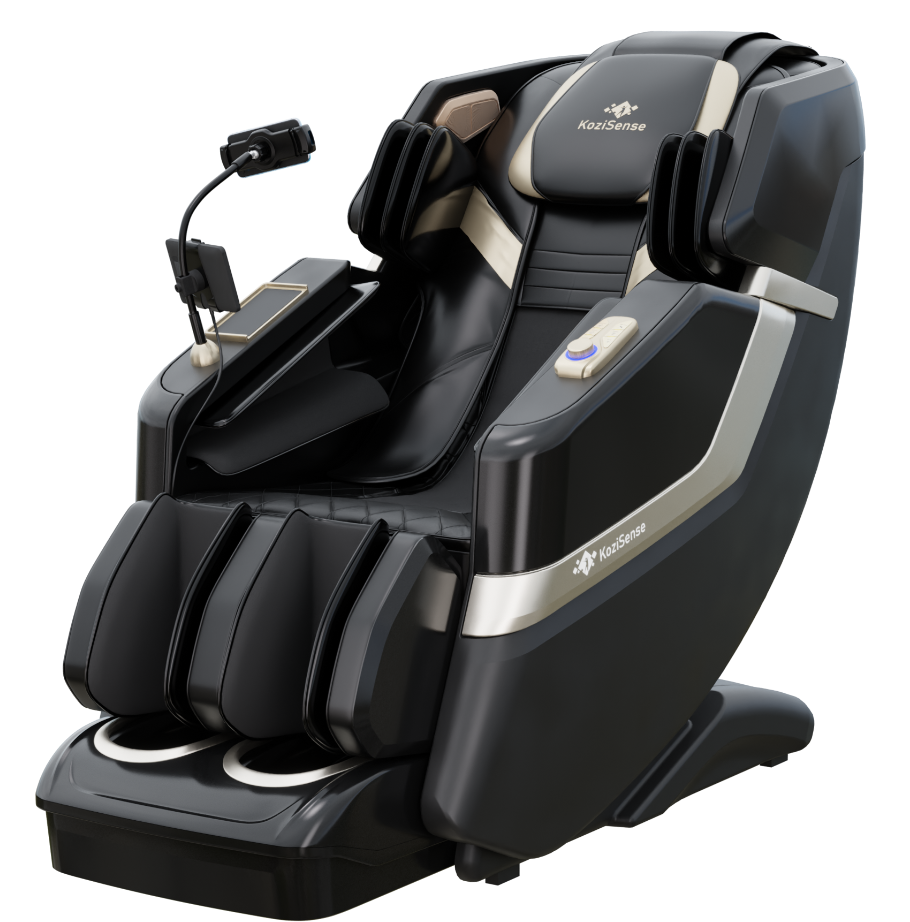 KoziSense KZ-313 New Heated Jade Stone Massage Chair (Black)