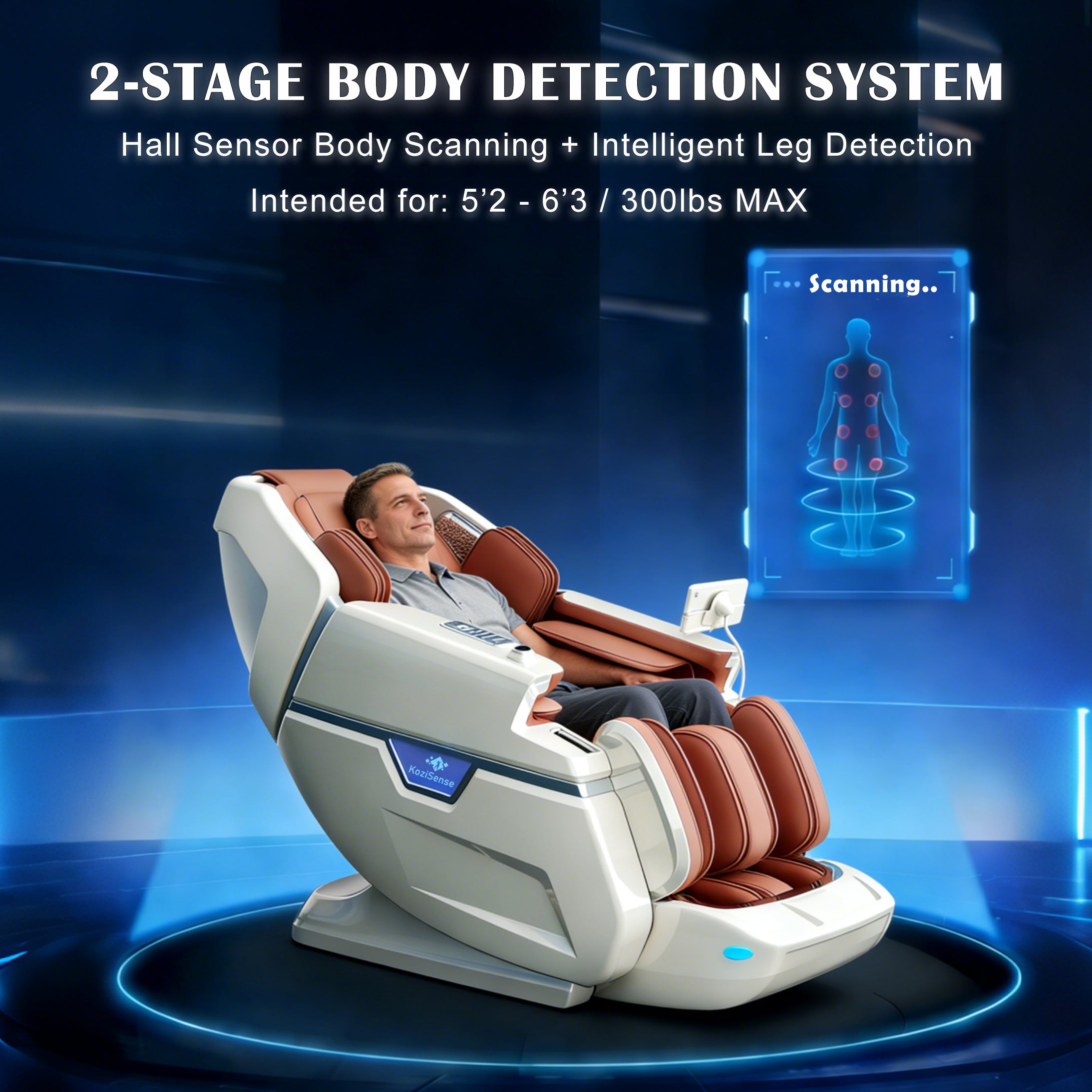 KoziSense KZ-L66 4D + 3D Dual Core Luxury Massage Chair Deep Tissue