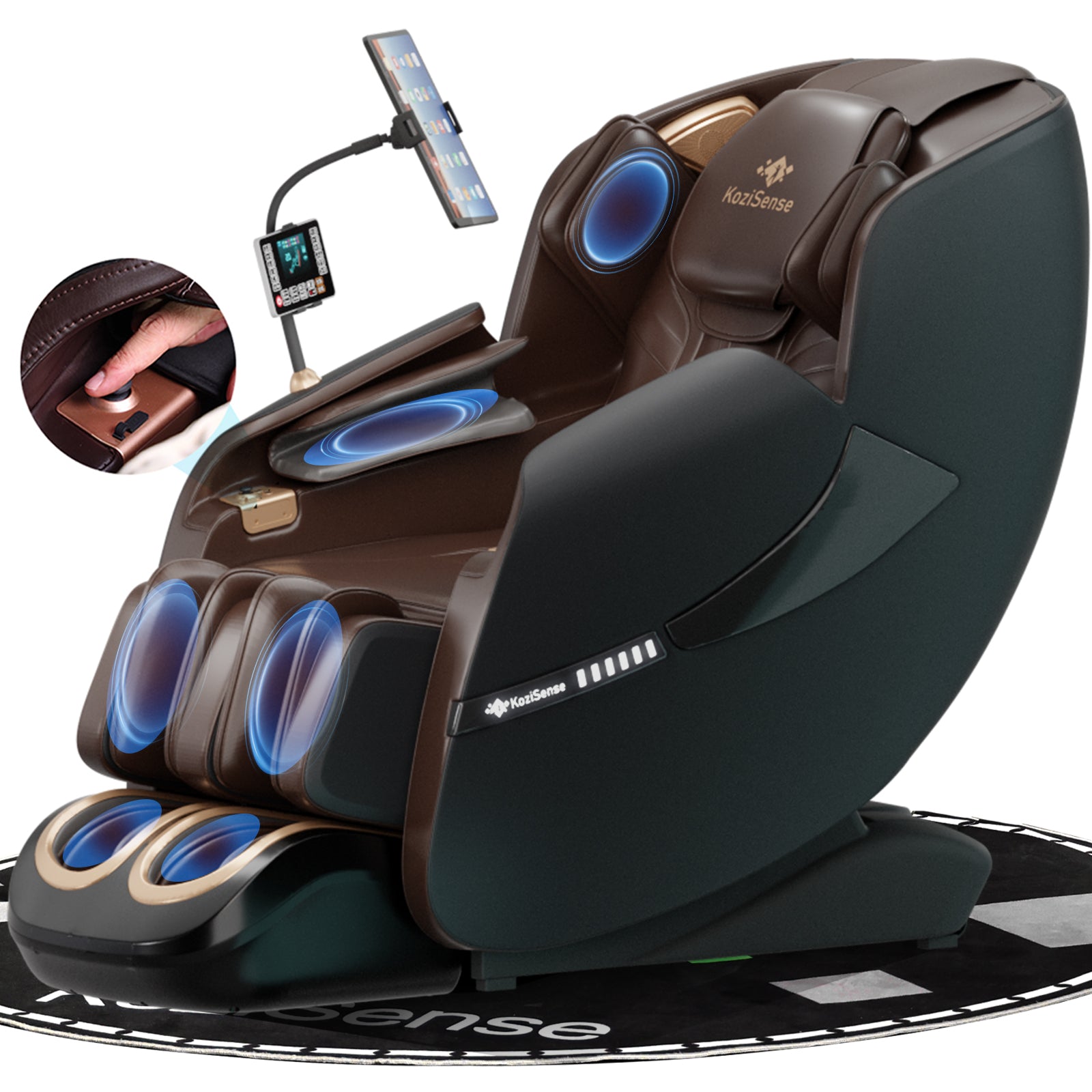 KoziSense 2025 A18 3D SL-track Massage Chair - (Black and Brown)