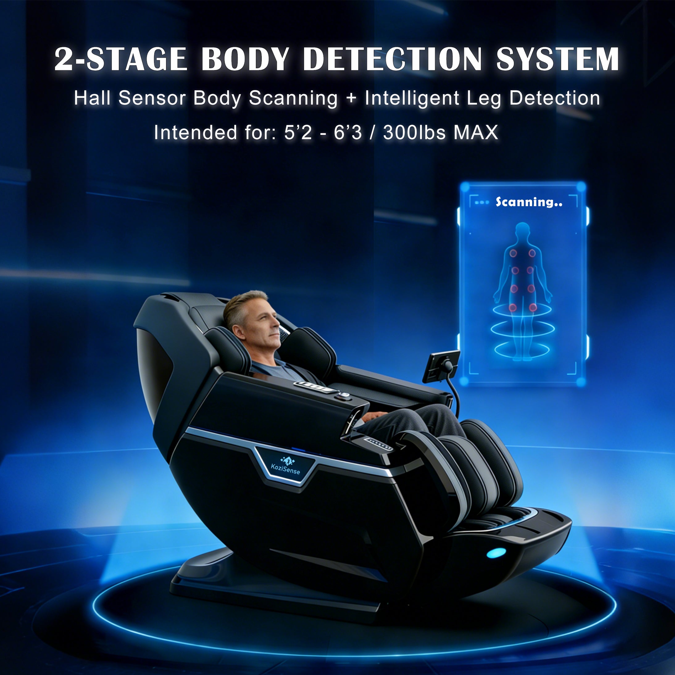 KoziSense KZ-L66 4D + 3D Dual Core Luxury Massage Chair Deep Tissue