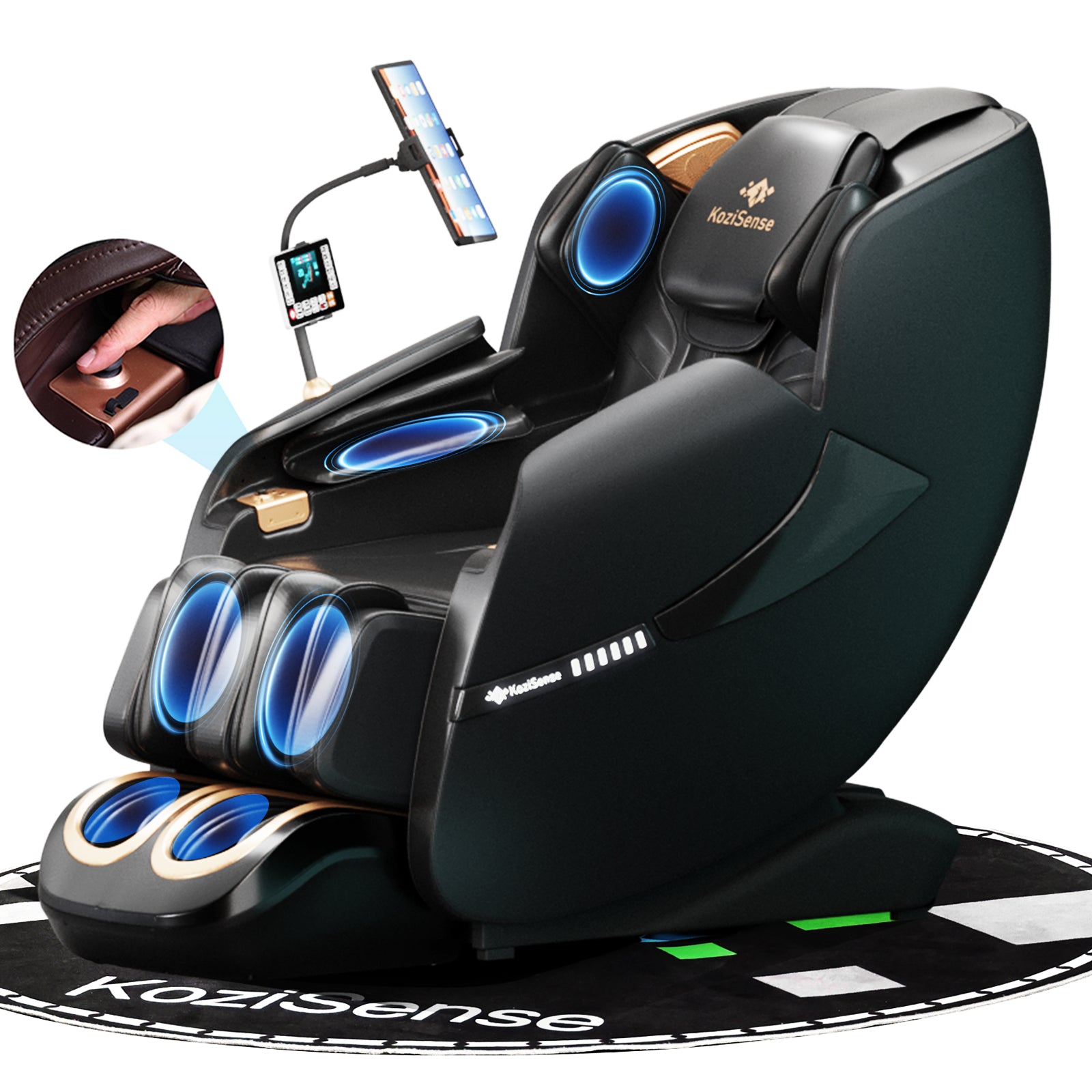 KoziSense 2025 A18 3D SL-track Massage Chair - (All Black)