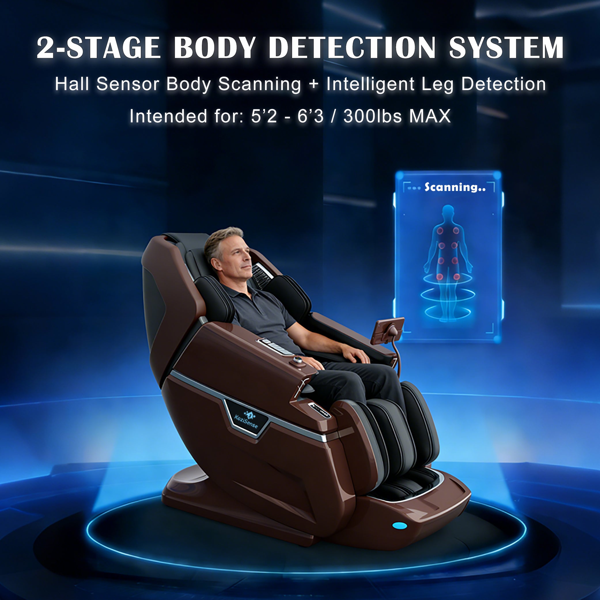 KoziSense KZ-L66 4D + 3D Dual Core Luxury Massage Chair Deep Tissue